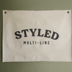 Large Custom Text Canvas Banner, Natural